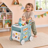 Montessori 6-in-1 Posture Supporting Baby Walker | Busy Board | Toy Kitchen | 12m+