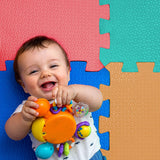 Tapetes de espuma grossa Montessori interligados | Tapetes de quebra-cabeças para salas de jogos de cercadinhos de bebês | Cores Macarrão