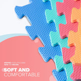 Interlocking Montessori Thick Foam Play Floor Mats | Jigsaw Mats for Baby Playpens and Playrooms | Macaron Collection
