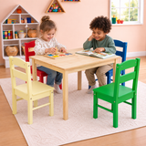 Children's Eco Wooden Table & 4 Chairs Set | New Zealand Pine | 3-8 Years