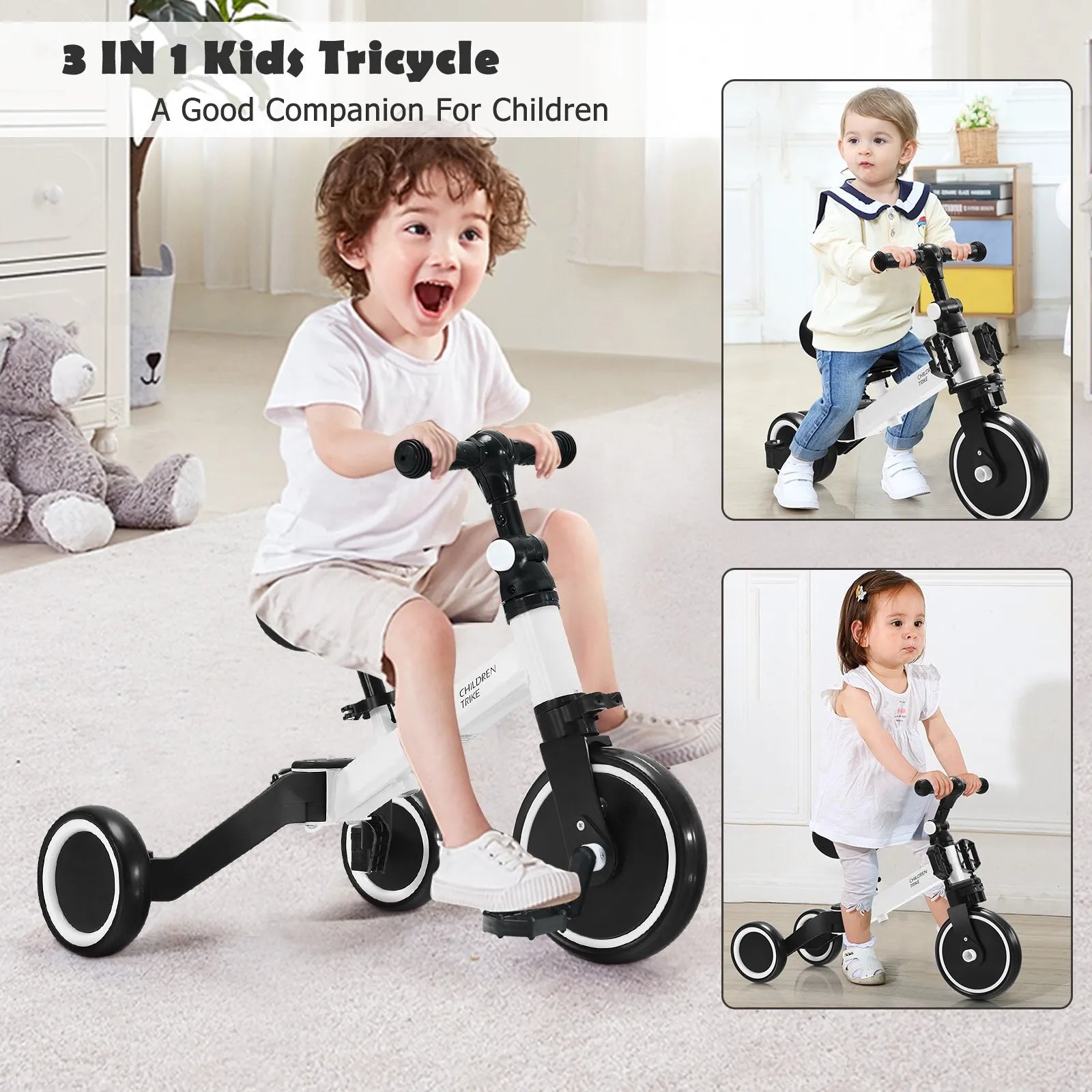 3 in 1 Kids Baby Walker Tricycle Balance Bike 3 Wheel Bike Trike www.littlehelper