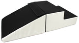 Small Soft Play Equipment | 2 Piece Montessori Climb & Slide Foam Play Set | Black & White | 6m+