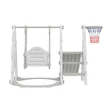 Toddler garden style swing and slide play centre in white