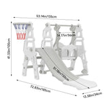 3-in-1 children's activity centre with 130cm slide and swing