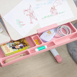 Escritorio y silla inclinables ergonómicos Montessori para niños | Rosa | 3-12 años