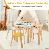 Colourful| 5 Pieces Kids Bentwood Curved Back Table and Chair Set