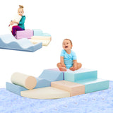 Montessori Große Softspielgeräte | 6-teiliges Schaumstoff-Spielset mit Stufen | Pastellfarben | 6 Monate her