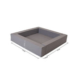 Veľký montessori loptičkový box Soft Play Set | Guľôčkový bazén s vnútornou podložkou | 130 x 130 x 25 cm | Pastelky - 115 x 155 cm