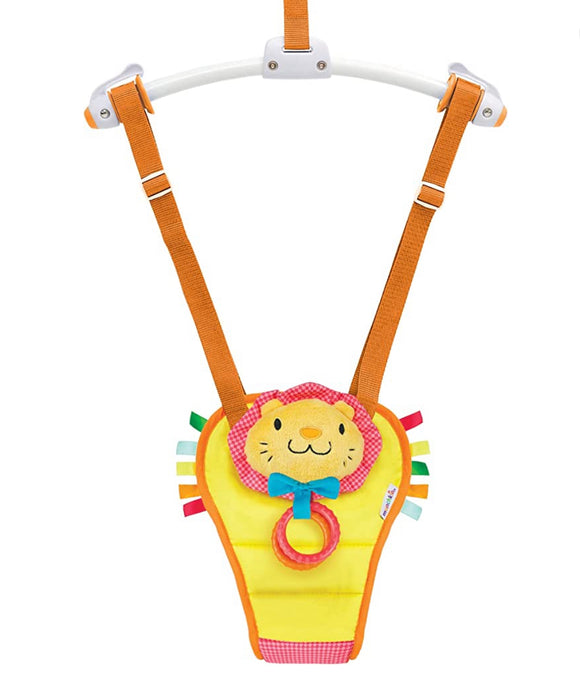 Spine-Supporting Secure Baby Door Bouncer Swing Seat | Red | 6-18 months