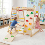 Kids’ foldaway wooden jungle gym with monkey bars