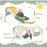 Conjunto de slides Montessori infantil 7 em 1 | Cesta de basquete | Castelo Olhe com Telescópio | Alpinista e Arremesso