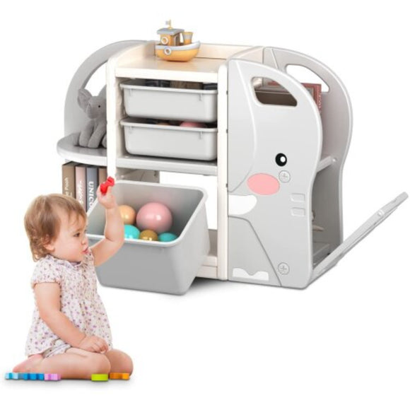 Large Montessori Nelly the Elephant Toy Storage | Bookcase | Toy Box | 3 Years+