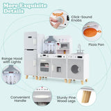 Deluxe Montessori Modular Wooden Toy Kitchen | Fridge | Washing Machine | Realistic Lights & Sounds | Accessories
