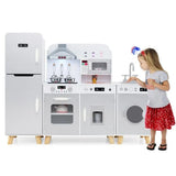 Deluxe Montessori Modular Wooden Toy Kitchen | Fridge | Washing Machine | Realistic Lights & Sounds | 3 Years +