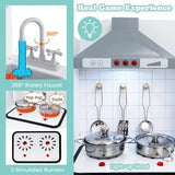 Deluxe Montessori  Wooden Toy Kitchen | Fridge | Washing Machine | Realistic Lights & Sounds | Accessories