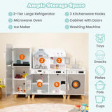 This montessori toy kitchen is packed with features