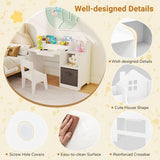 White wooden desk and chair for children aged 3+
