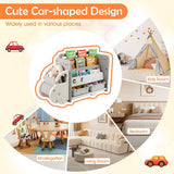 Kids bookcase and toy organiser with three tier book storage