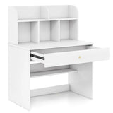 Study desk for kids UK with hutch, storage drawer and cork board