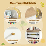 Heavy Duty Hutch Desk | Storage Shelves & Drawer | Bookcase  | White | 3- 15 Ages