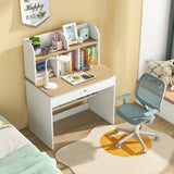 Heavy Hutch Desk | Storage Shelves & Drawer | Bookcase  | White | 3- 15 Years