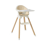Scandinavian style wooden high chair with removable tray