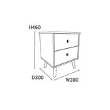 Montessori Modern Bedside Drawers | Children's Toy Storage | White | Pine Legs | 2 years +