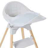 Eco Beech Wooden Scandi-Inspired High Chair | Silver Mist & Beechwood