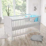 Sweet Dreams Adjustable Eco-Wooden Cot Bed | Wooden Toddler Bed | White | 6m - 6 Years