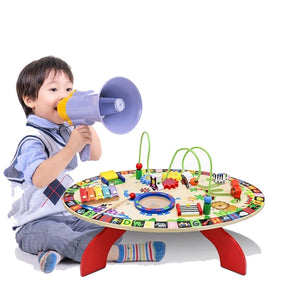 Tabellone Montessori 7 in 1 per bambini | Tabella delle attività | Labirinto di perline | Xilofono | 3 anni+