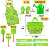 Montessori 7 Piece Sand Pit Set & Garden Toy Tool Set | Apron | Can | Gloves | Tools 