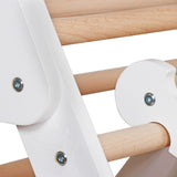 6-in-1-Klettergerüst aus Öko-Holz für Kinder | Montessori Pikler-Set | Dreieck, Rutsche & Kletterer | Naturholz und Weiß