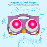 Pink and blue Montessori baby walkers with musical owl for ages 10 to 36 months