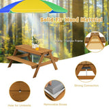 Kids Heavy Duty Eco Fir Wooden Sandpit | Water Play | Picnic Bench | 3-10 Years