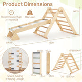 4-in-1 Folding Montessori Climbing Frame | Pikler Triangle and Climbing Set with 2-Sided Ramp |  3 Years +