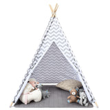 Tenda tenda infantil com tapete de lona de algodão indiana para brincadeiras internas e externas