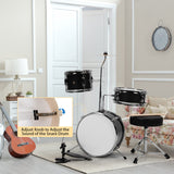 3 Piece Childrens Drum Set Junior Kids Drum Kit with Sticks