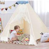 Portable Kids Lace Teepee Tent Folding Children