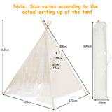 Kids Lace Teepee Tent Folding Children Playhouse Indoor Outdoor W/ Bag