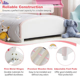 Toddler Upholstered Sleeping Bed Frame Soft Headboard Footboard