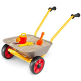Carretilla para niños de metal resistente, rueda para niños, herramienta de barril, carro de arena, 2 ruedas