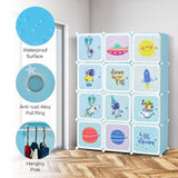 Portable Children Wardrobe 12 Cubes Kid Closet