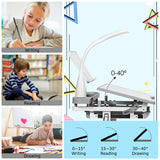 Study Desk & Chair Set Children Drawing Table W/ Lamp
