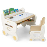 juego de mesa y sillas 2 en 1 con tablero de pizarra blanca y almacenamiento | Mesa de actividades para niños pequeños | Borrador | Bolígrafos de borrado en seco