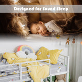 سرير علوي منزلق للأطفال، سرير مفرد متوسط ​​النوم، إطار سرير فولاذي مع أمان
