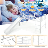 Sliding Loft Children Single Bed Mid Sleeper Steel Bed