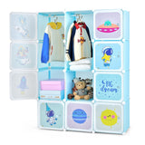 Portable Children Wardrobe 12 Cubes Kid Closet Baby Dresser Storage Organizer