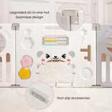 Foldable plastic baby playpen with interactive activity panel