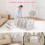 Space-saving foldable baby playpen for living room or playroom