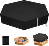 Giant XXL Wooden Octagon Sandpit With Cover & 4 Bench Seats